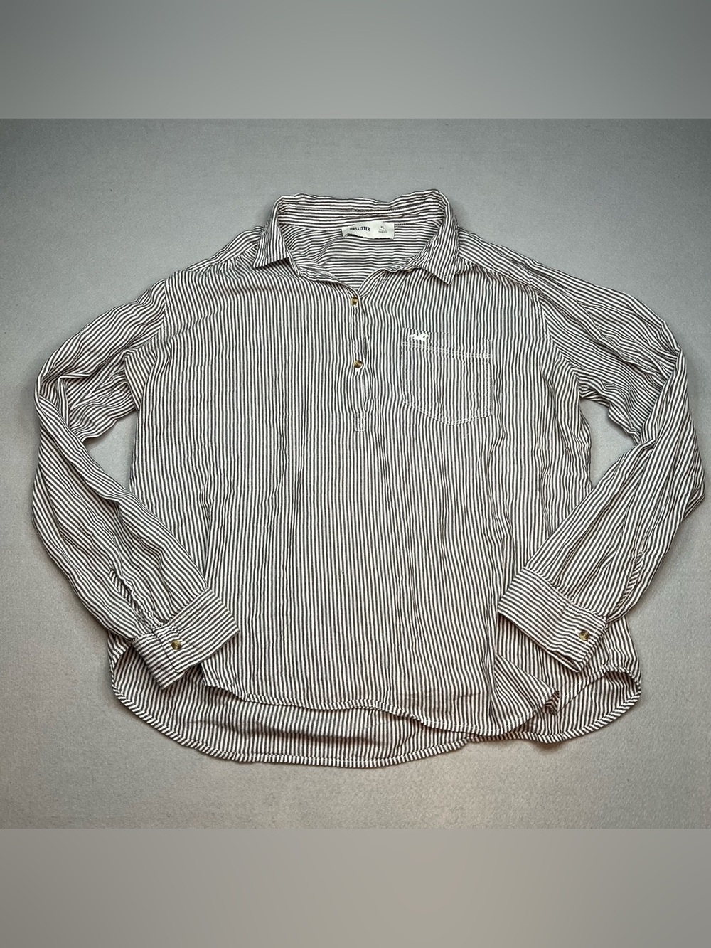 Hollister striped popover blouse size XL